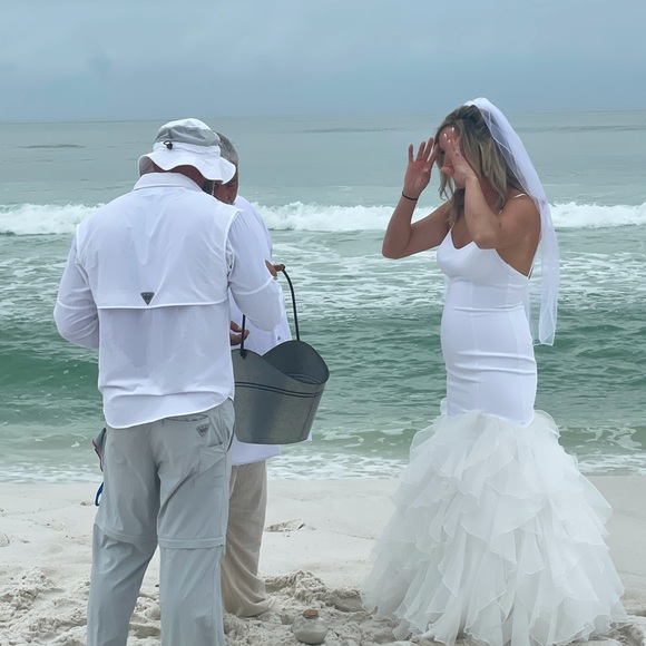 Beautiful Wedding Dress Worn 1 Time - Picture 4 of 7